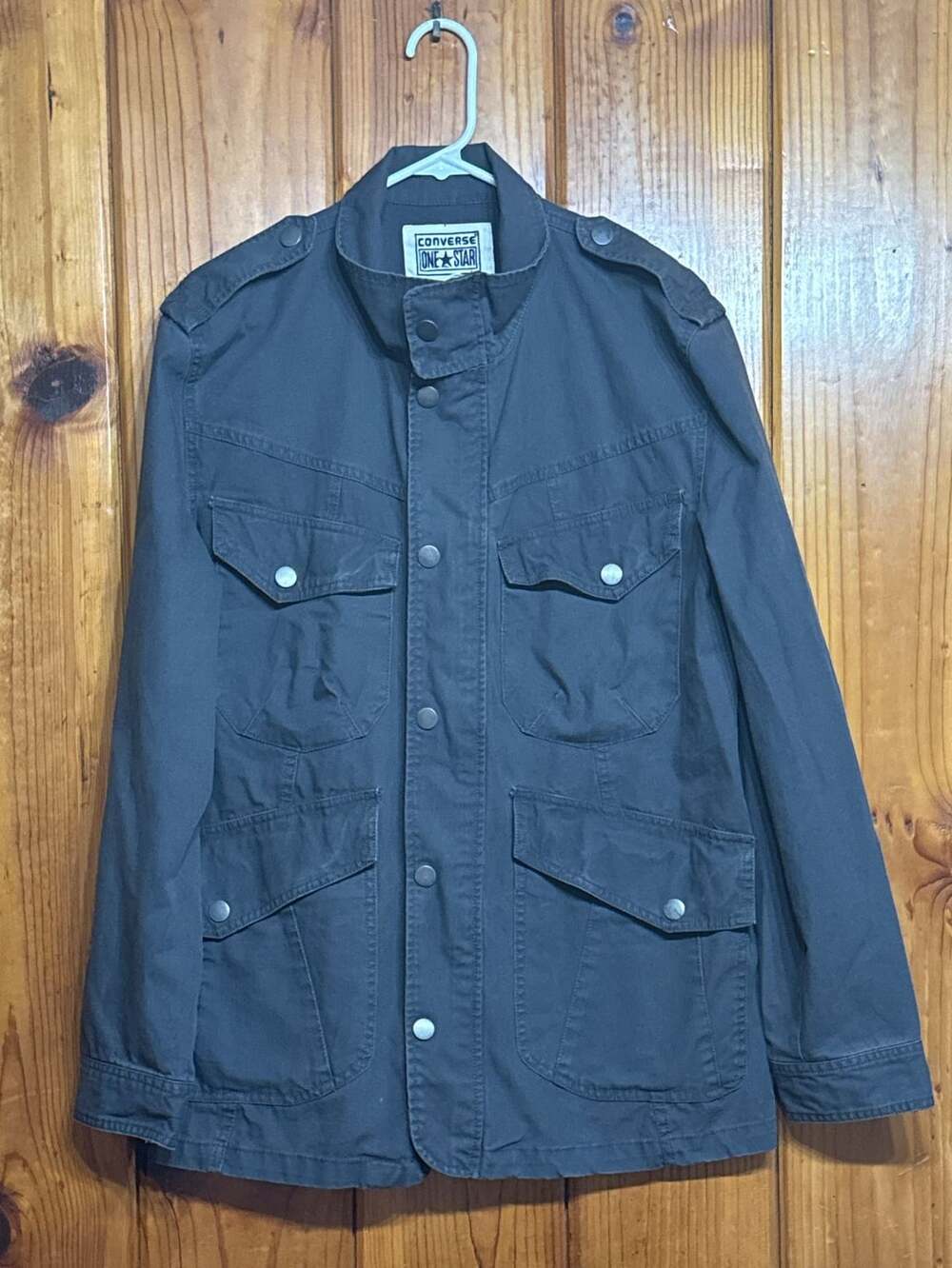 Converse One Star Utility Field Jacket Size M Gray Cotton